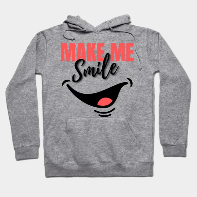 Red And Black Simple Make Me Smile Hoodie by ACH PAINT